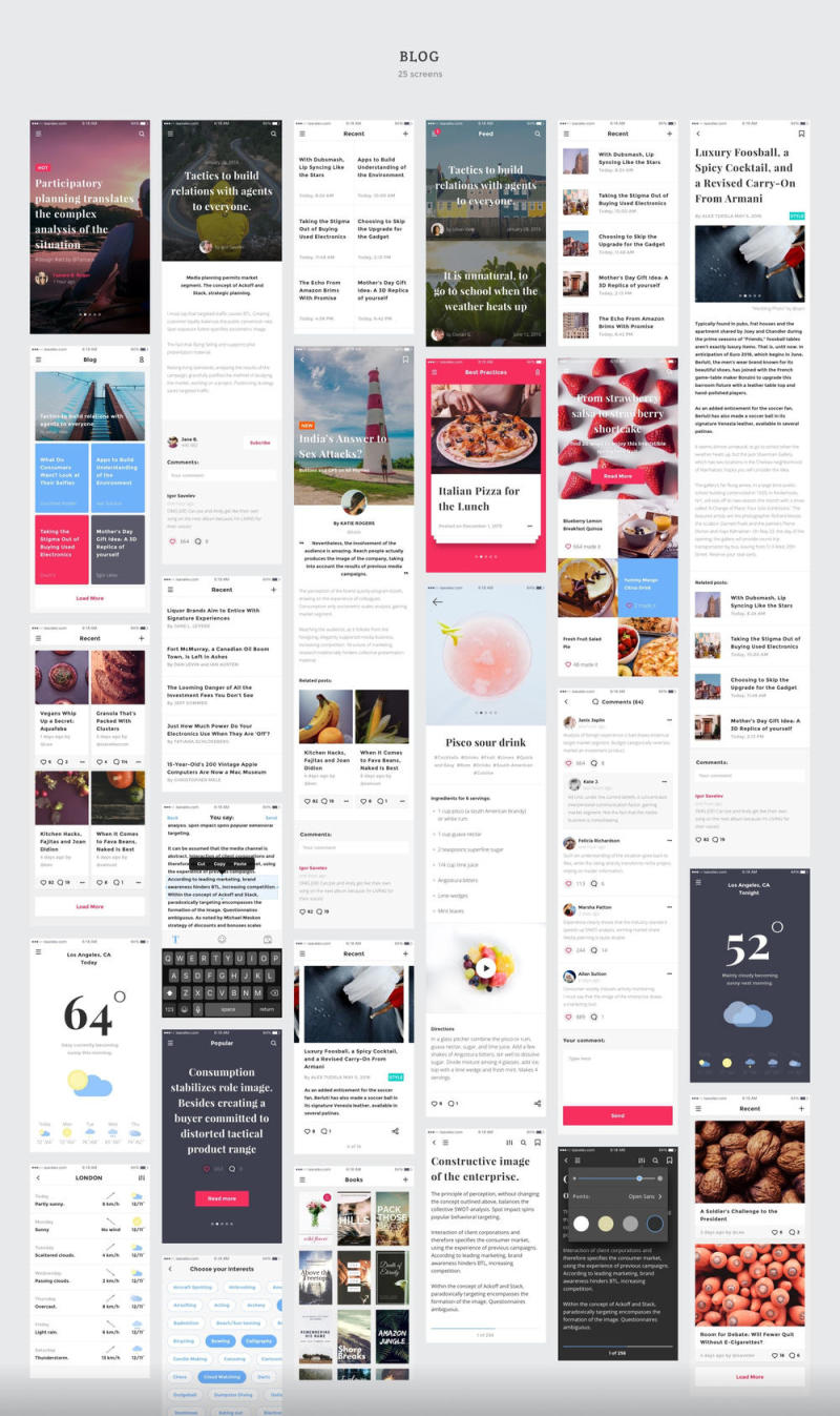 超过200个iOS屏幕和数百个用户界面元素ui工具包sketch源文件打包下载