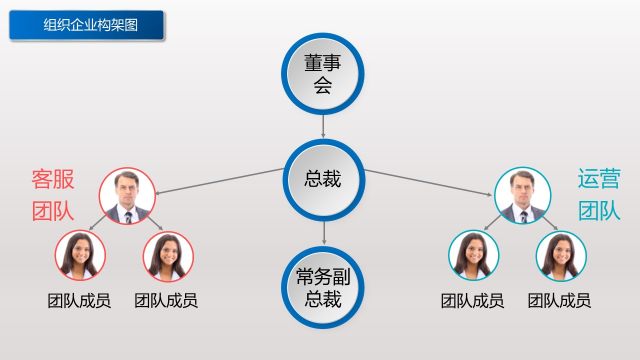 标准创意组织架构图PPT模板19 标准创意组织架构图PPT模板19