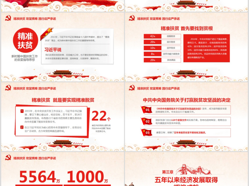 党委党政喜迎十九大砥砺奋进的五年PPT