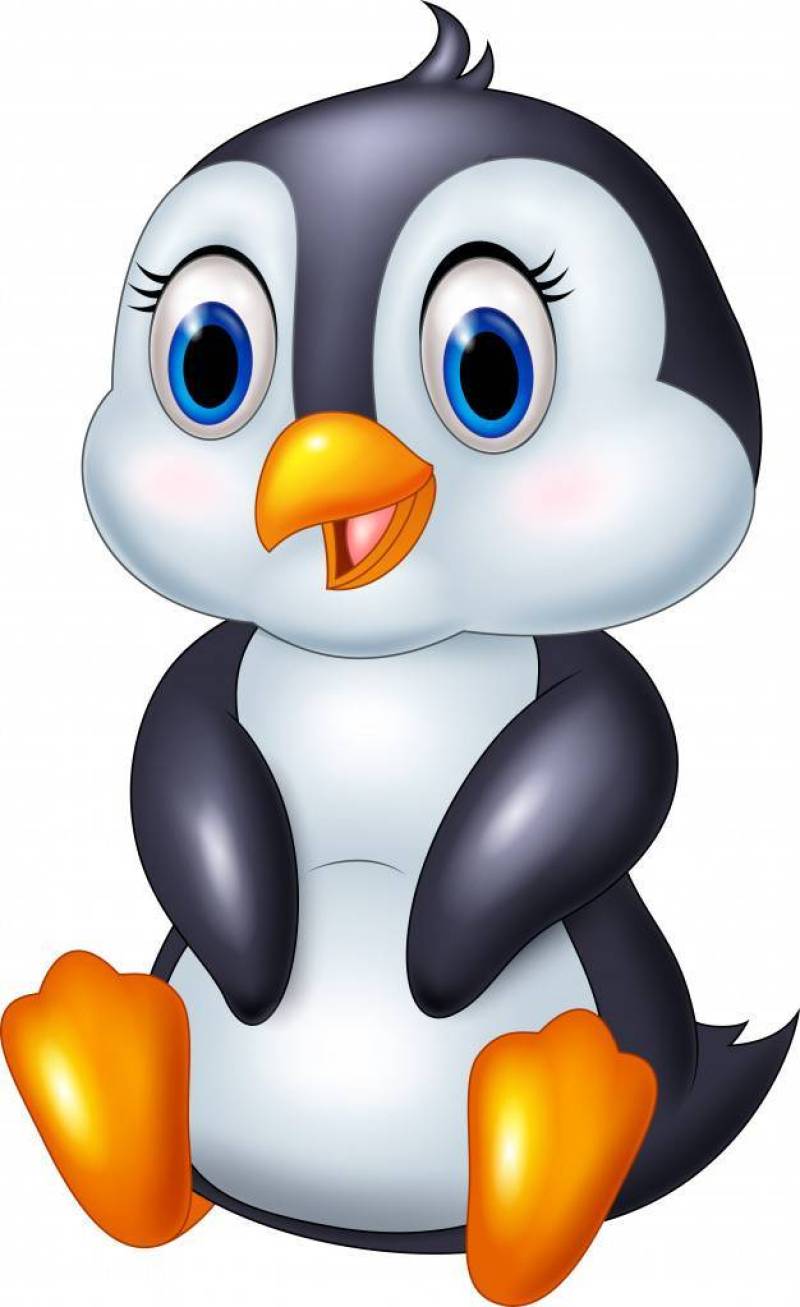 Cute cartoon animal penguin