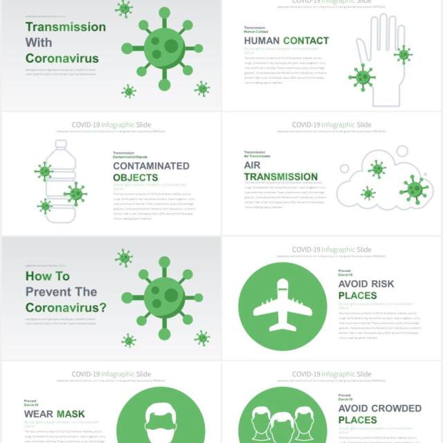 11套色系新型冠状病毒疾病创意插画PPT素材COVID-19 - PowerPoint Infographics 11套色系新型冠状病毒疾病创意插画PPT素材COVID-19 - PowerPoint Infographics
