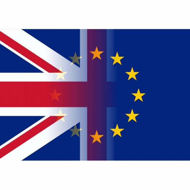 英国和欧盟旗帜合并