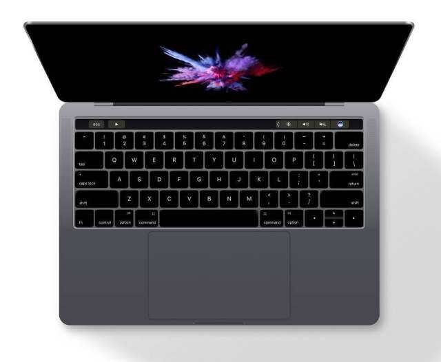 MacBook Pro 2016 顶视图模型