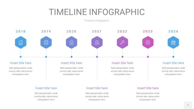 紫蓝色时间轴PPT信息图1