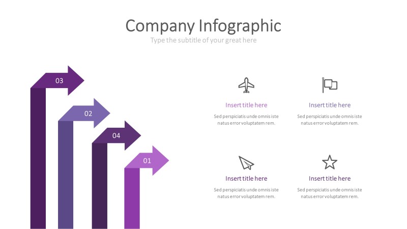 紫色思维箭头PPT信息可视化图表17