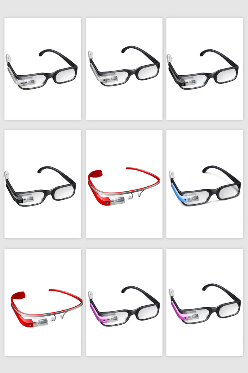 眼镜素材矢量设计