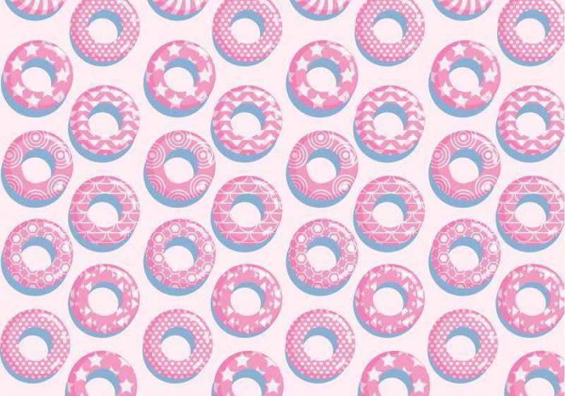 甜蜜的粉红色Innertube矢量模式