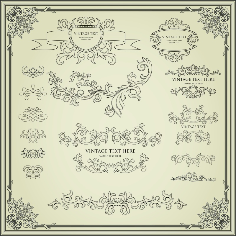 书画装饰设计元素4602