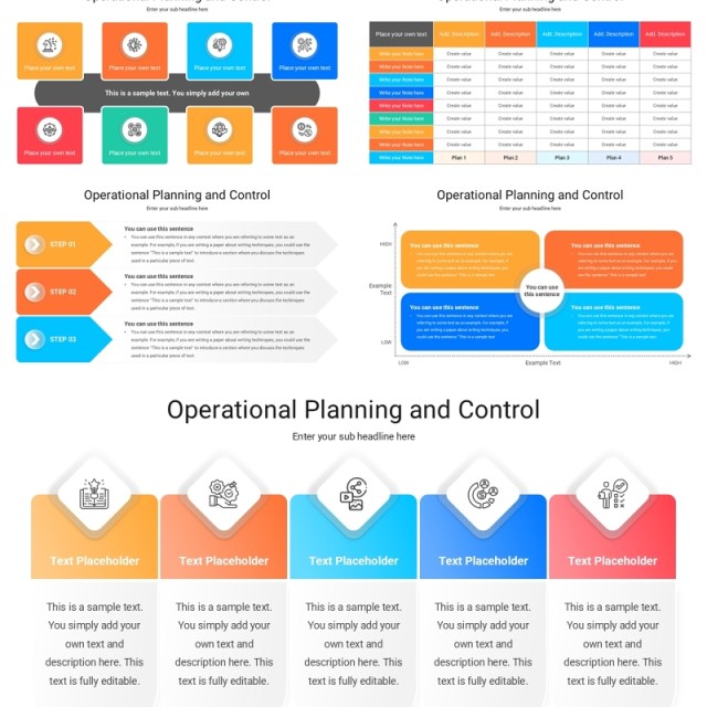 项目市场运营计划和管理控制信息图PPT模板Operational Planning and Control