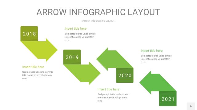 浅绿色箭头PPT信息图表6
