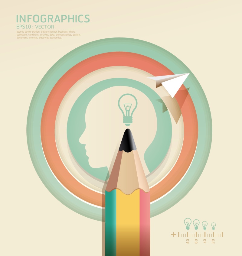 条纹信息图形模板集07