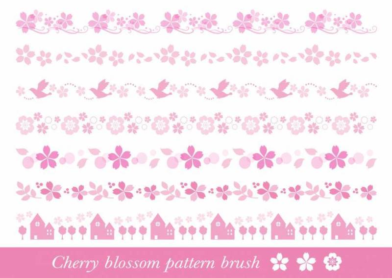 樱花图案画笔
