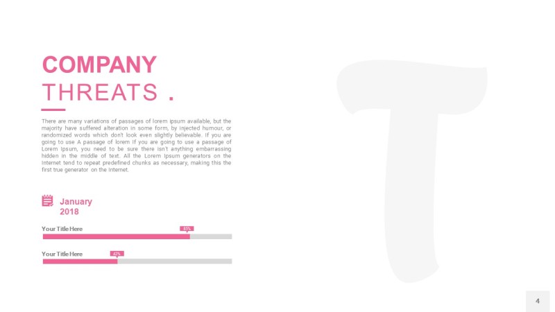 粉色SWOT图表PPT4