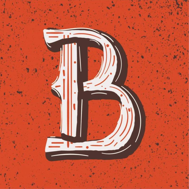 字母B Grunge风格