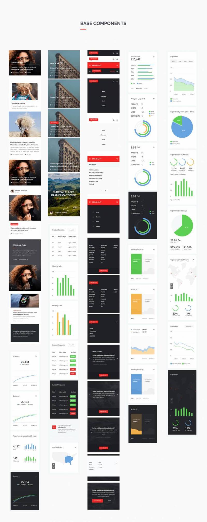 用于移动应用程序的高度抛光的UI套件,广播移动UI套件 用于移动应用程序的高度抛光的UI套件,广播移动UI套件