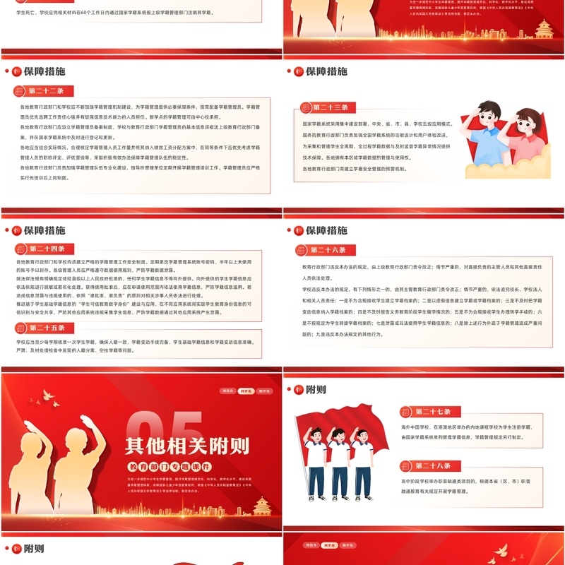 中小学生学籍管理办法专题教育课件PPT模板