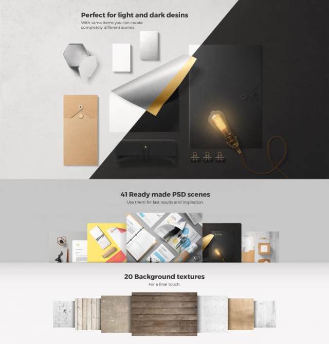 丰富的品牌VI展示样机PSD源文件打包下载 Branding Mockup Essentials 丰富的品牌VI展示样机PSD源文件打包下载 Branding Mockup Essentials