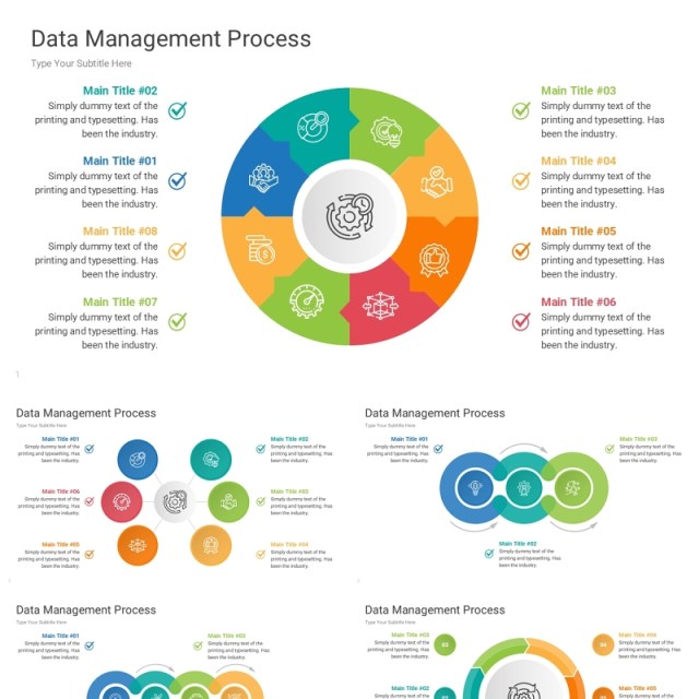 数据管理流程信息图PPT模板Data Management Process