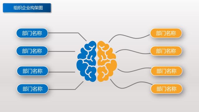 标准创意组织架构图PPT模板16