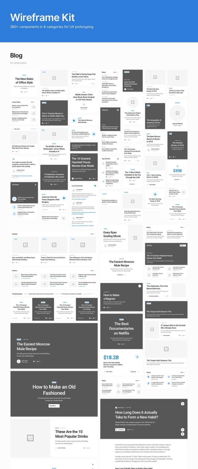 基于设计系统的380多个组件，BlöckeWebUI / UX套件