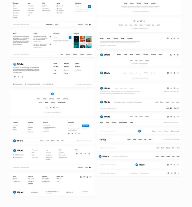 基于设计系统的380多个组件，BlöckeWebUI / UX套件