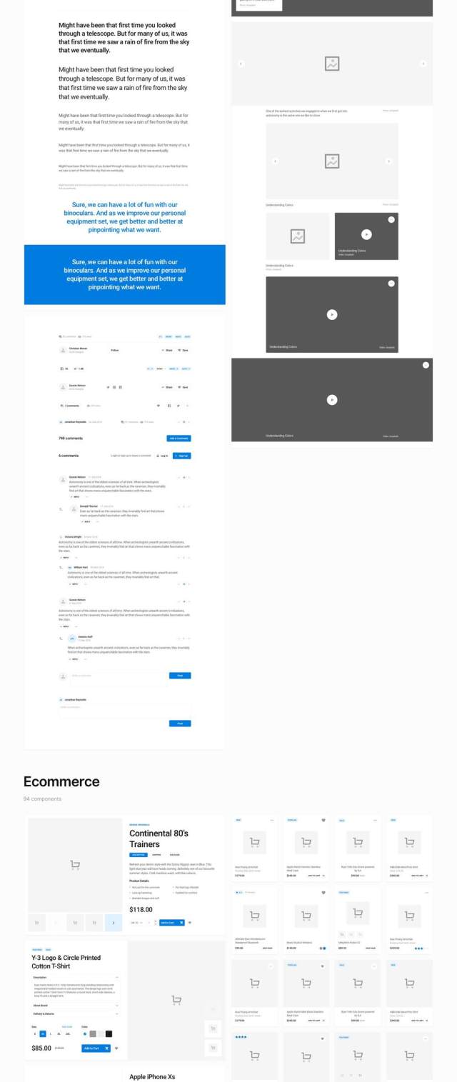 基于设计系统的380多个组件，BlöckeWebUI / UX套件