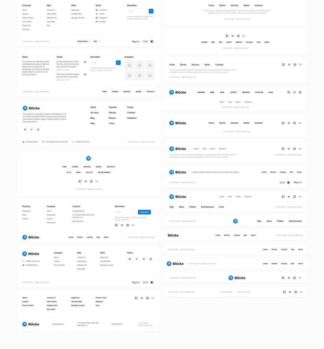 基于设计系统的380多个组件，BlöckeWebUI / UX套件