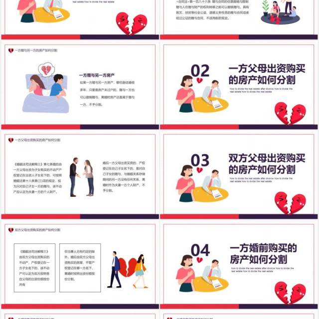 离婚后房产如何分割讲解课件动态PPT模板 离婚后房产如何分割讲解课件动态PPT模板
