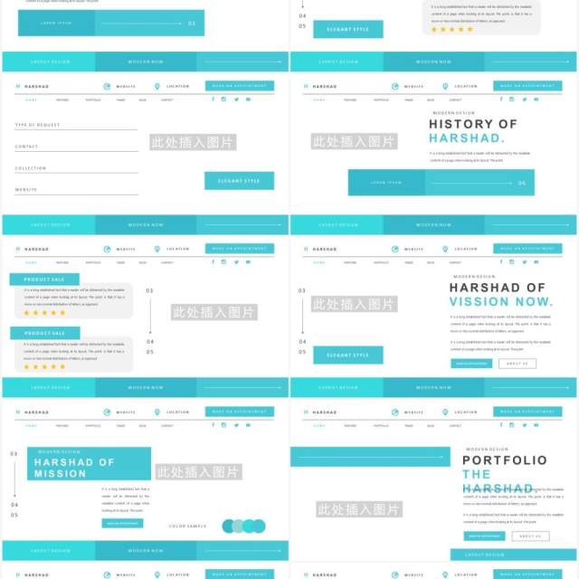 简约蓝色高端工作报告计划总结PPT模板Harshad - Powerpoint Template 简约蓝色高端工作报告计划总结PPT模板Harshad - Powerpoint Template