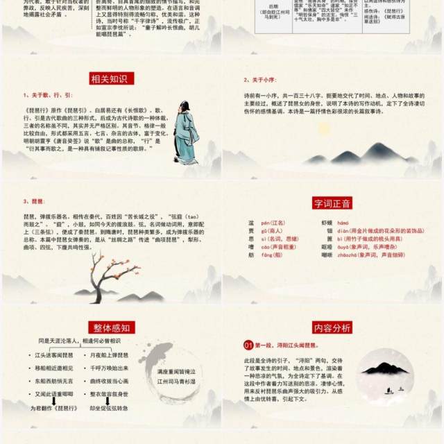 部编版高中语文必修三琵琶行课件PPT模板 部编版高中语文必修三琵琶行课件PPT模板