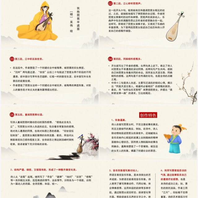 部编版高中语文必修三琵琶行课件PPT模板 部编版高中语文必修三琵琶行课件PPT模板