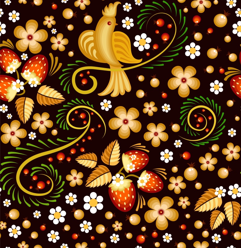 霍克洛马风格的花卉图案和装饰18