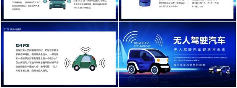 无人驾驶汽车现状与未来动态PPT模板