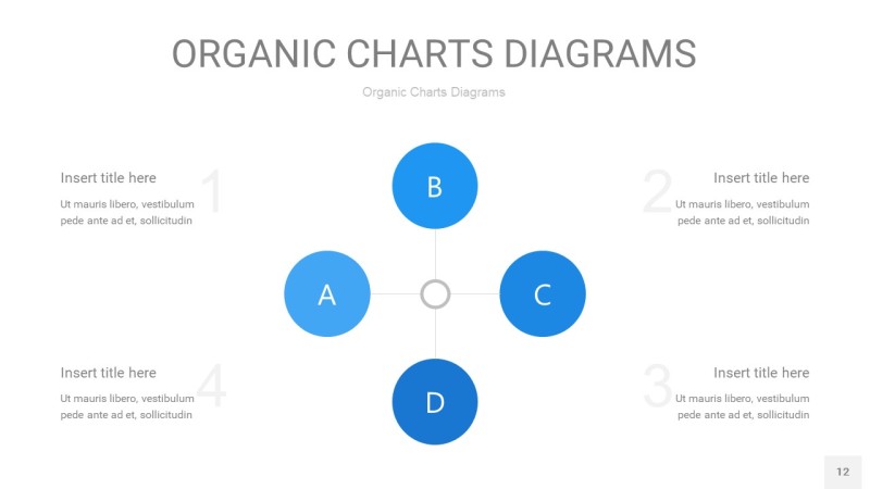 蓝色循环PPT图表12