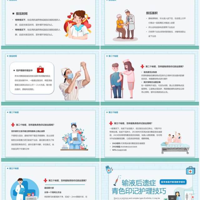 绿色输液后遗症青色印记护理技巧培训PPT模板 绿色输液后遗症青色印记护理技巧培训PPT模板