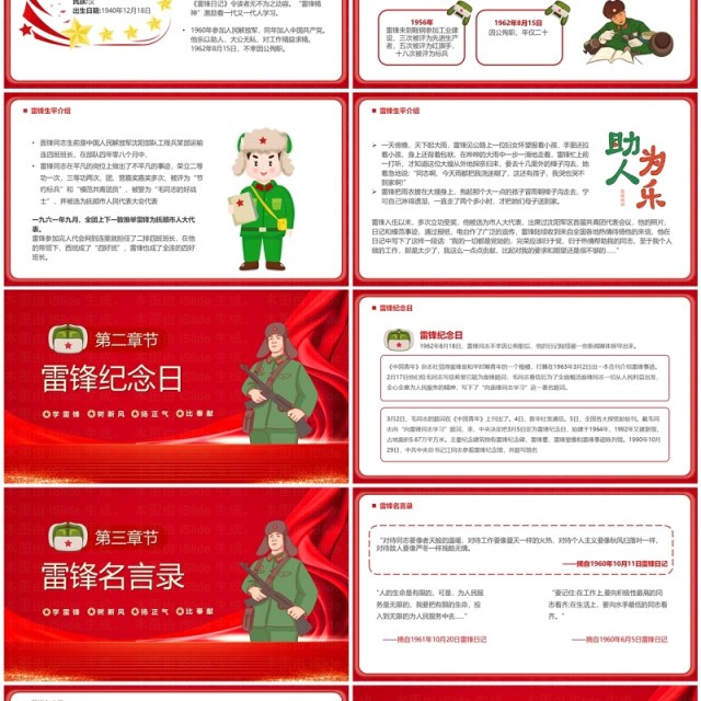 红色党政风学习雷锋薪火相传PPT模板 红色党政风学习雷锋薪火相传PPT模板
