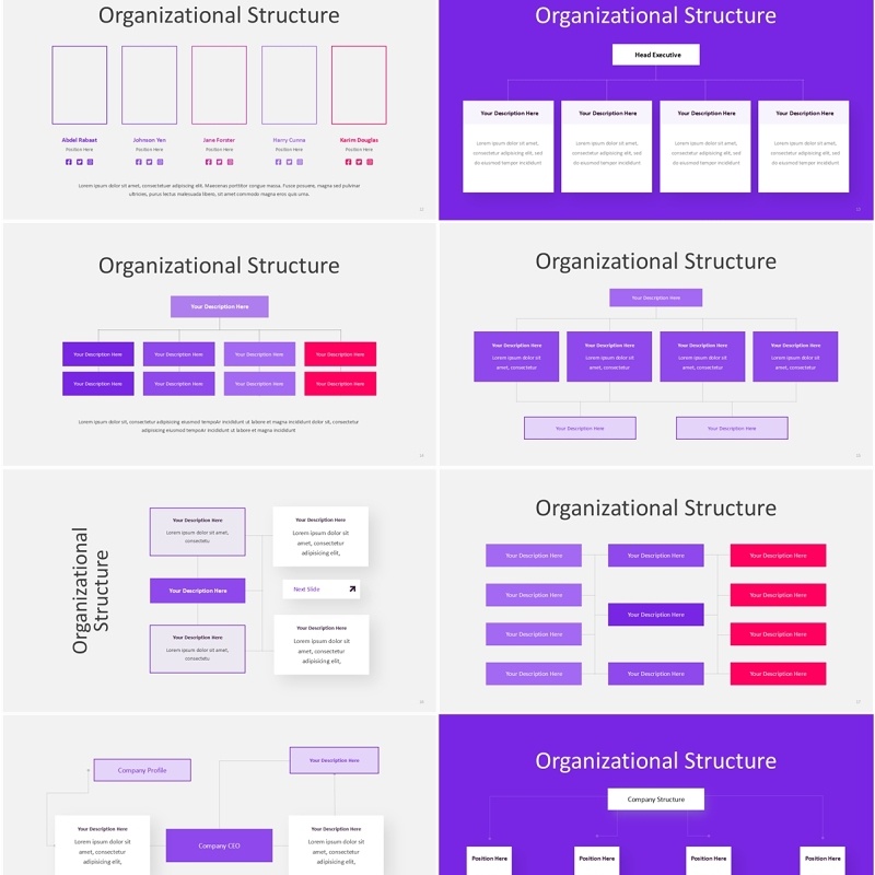 公司人员组织架构图PPT素材Organizational Structure