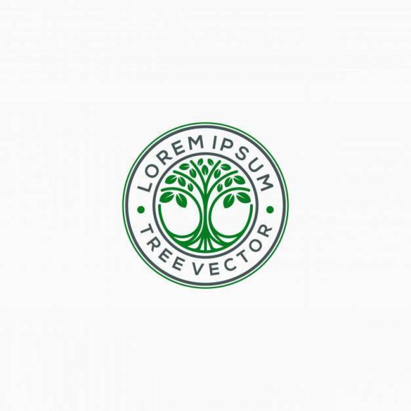 象征树商标模板传染媒介例证