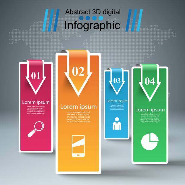 企业Infographics origami样式传染媒介例证。