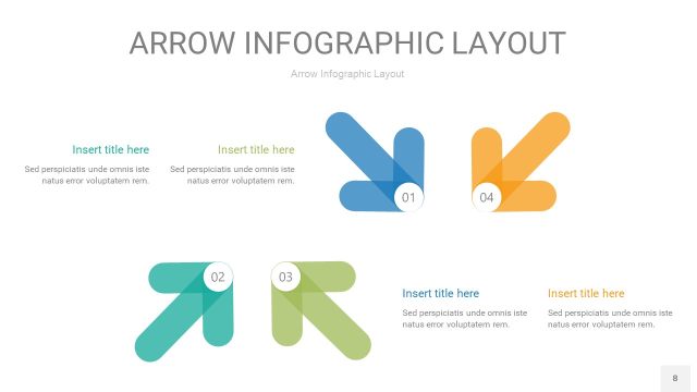 黄蓝绿箭头PPT信息图表8