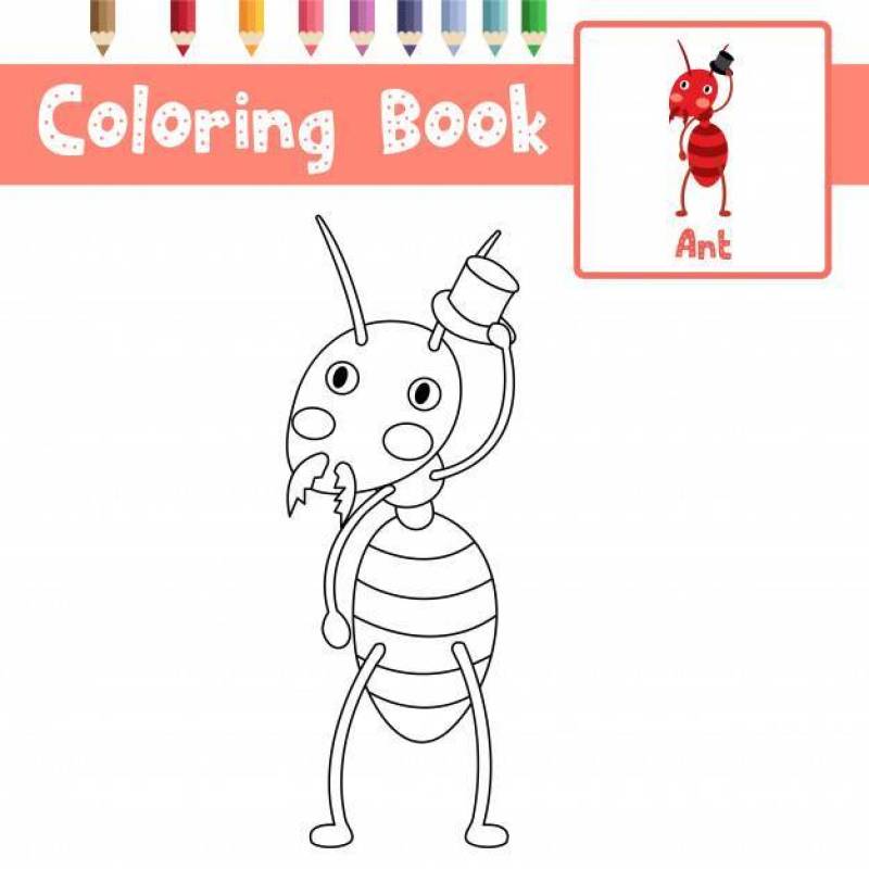 Ant coloring page