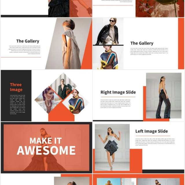 时尚作品图片展示PPT模板Motion Powerpoint Template