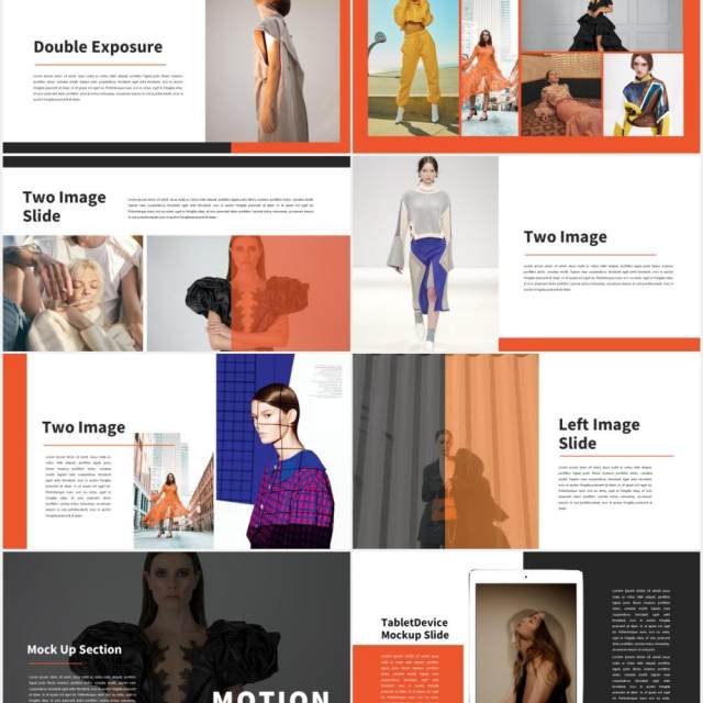 时尚作品图片展示PPT模板Motion Powerpoint Template