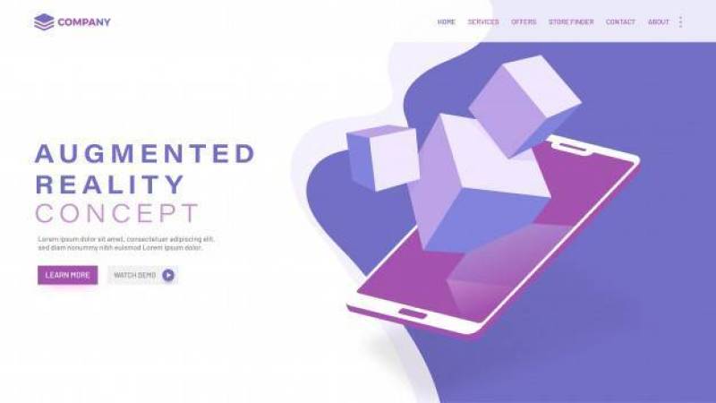 3D illustration of smartphone with blocks