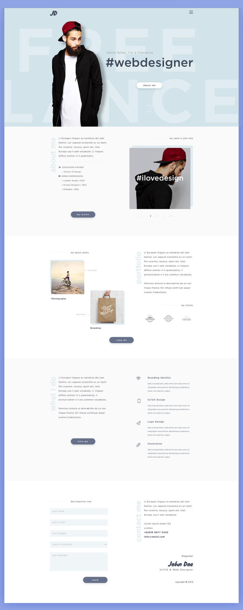 JD -  的个人PSD模板