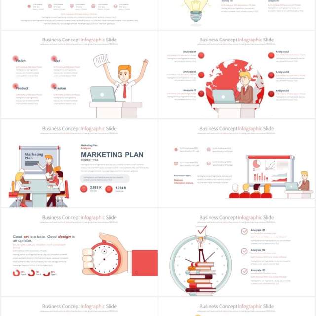 11套色系商业经营理念创意插画PPT人物素材Business Concept - PowerPoint Infographics 11套色系商业经营理念创意插画PPT人物素材Business Concept - PowerPoint Infographics