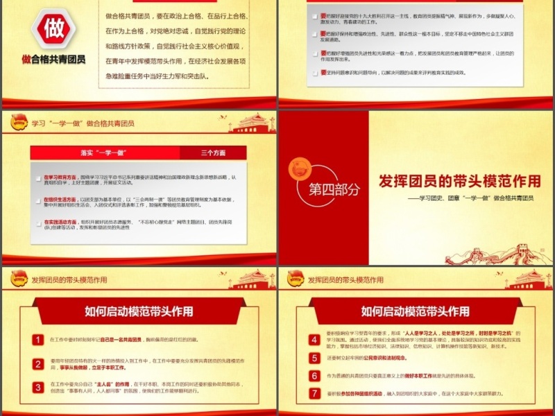 做合格共青团员团史团章一学一做学习PPT