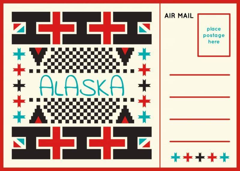 独特的明信片从阿拉斯加载体