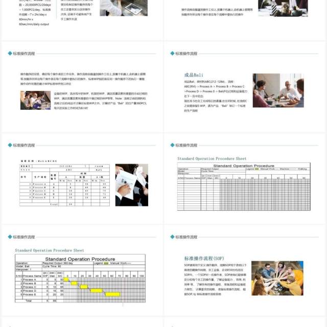 简约工作标准操作准则周期安排流程动态PPT模板