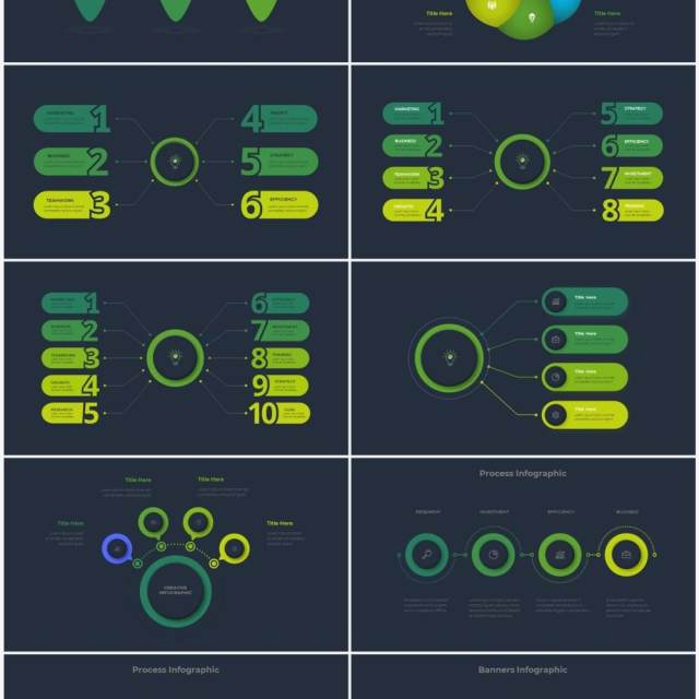 深色背景绿色流程结构图目录摘要并列信息图表PPT素材Infographic Green 深色背景绿色流程结构图目录摘要并列信息图表PPT素材Infographic Green